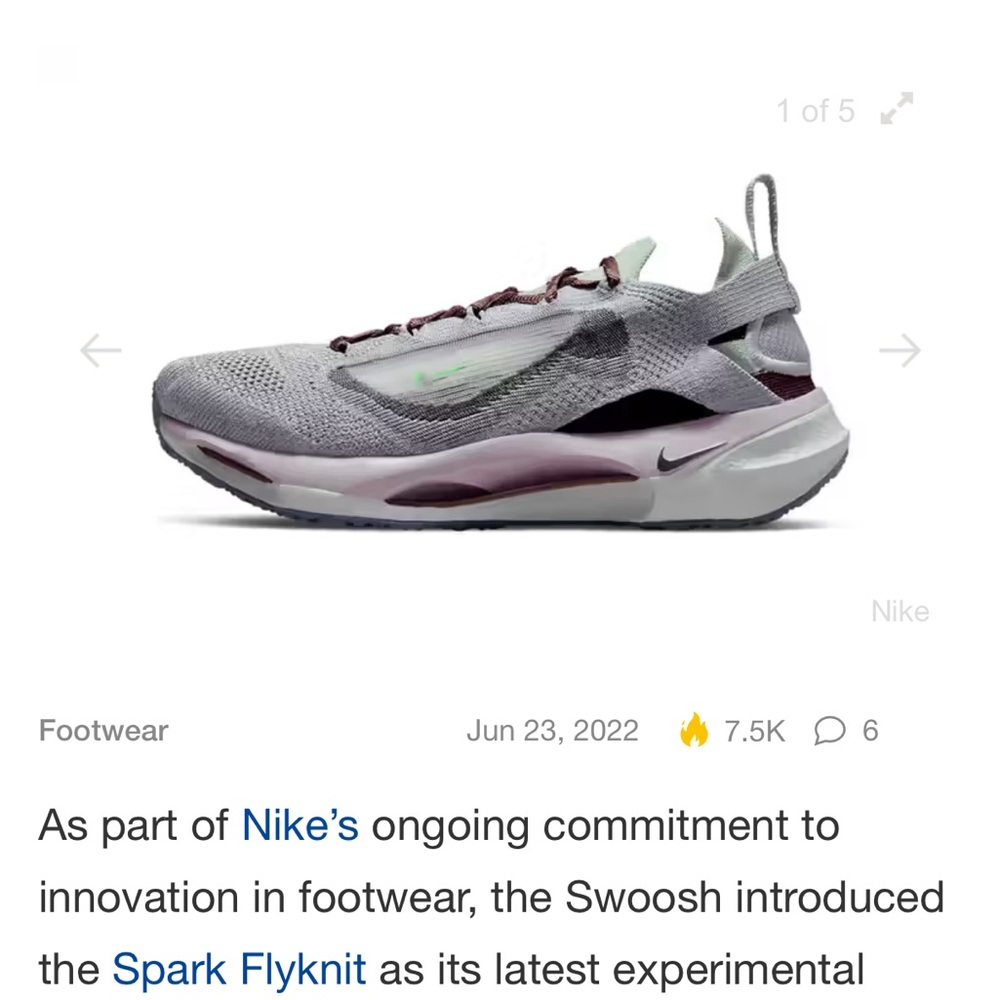 Nike Spark Flyknit Lavender